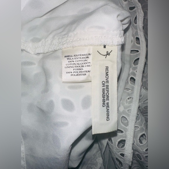 Ann Taylor Woman’s Peplum Eyelet Sleeveless Top - Picture 4 of 7